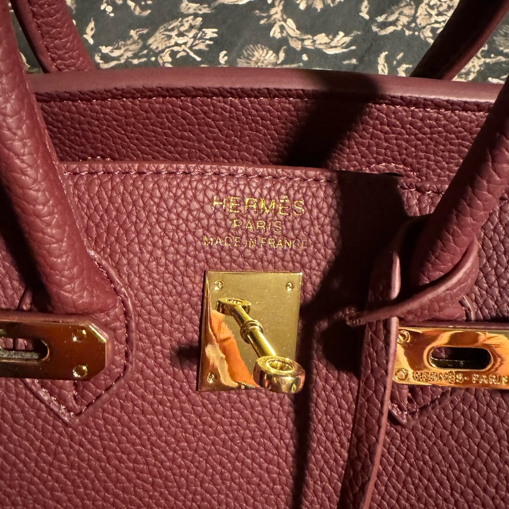 Purple Leather Handbag - Picture 4 of 5